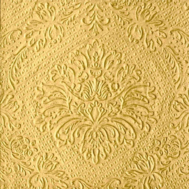Marke: ti-flair Servietten Papier 33x33cm 20 Stück mit Ornamenten geprägt - hochwertig & nachhaltig - Einweg Hochzeitsservietten 3-lagig - Papierservietten für Hochzeit Gastronomie Alltag - Gold — Advent und Tisch