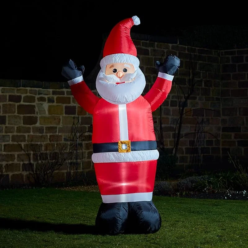 Besuche den Lights4fun-Store Lights4fun LED Weihnachtsmann Aufblasbar Weihnachtsbeleuchtung Außen Weihnachtsfigur Aufblasbare Weihnachtsdeko Amerikanisch