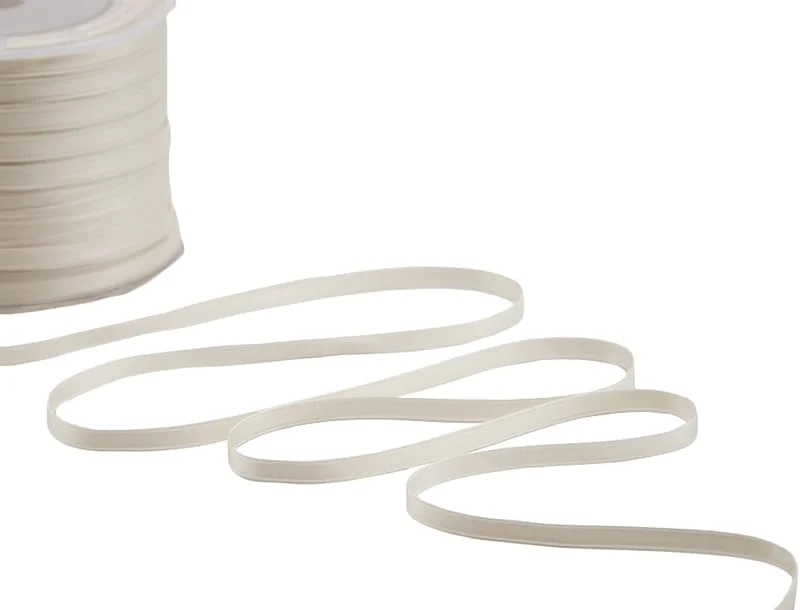 Besuche den BOMBONIERE-Store Furlanis - Doppelsatinband, Italienische Gewebe - Milch, 6 mm x 100 m — Geschenkverpackung
