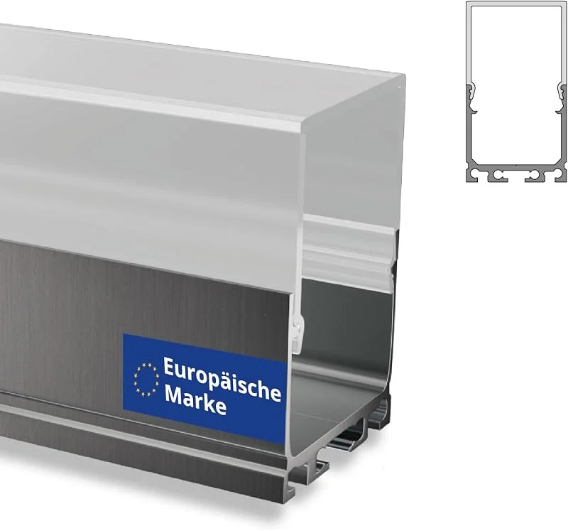 Besuche den INNOVATE-Store INNOVATE 2m LED Schiene - Aluminium U - Profil - Aluprofil für LED Streifen Stripes - LED Kanal - ALU Leiste -(Alu U-Profil Maxi 24mm - hohe milchige Abdeckung) — Weihnachtsbeleuchtung