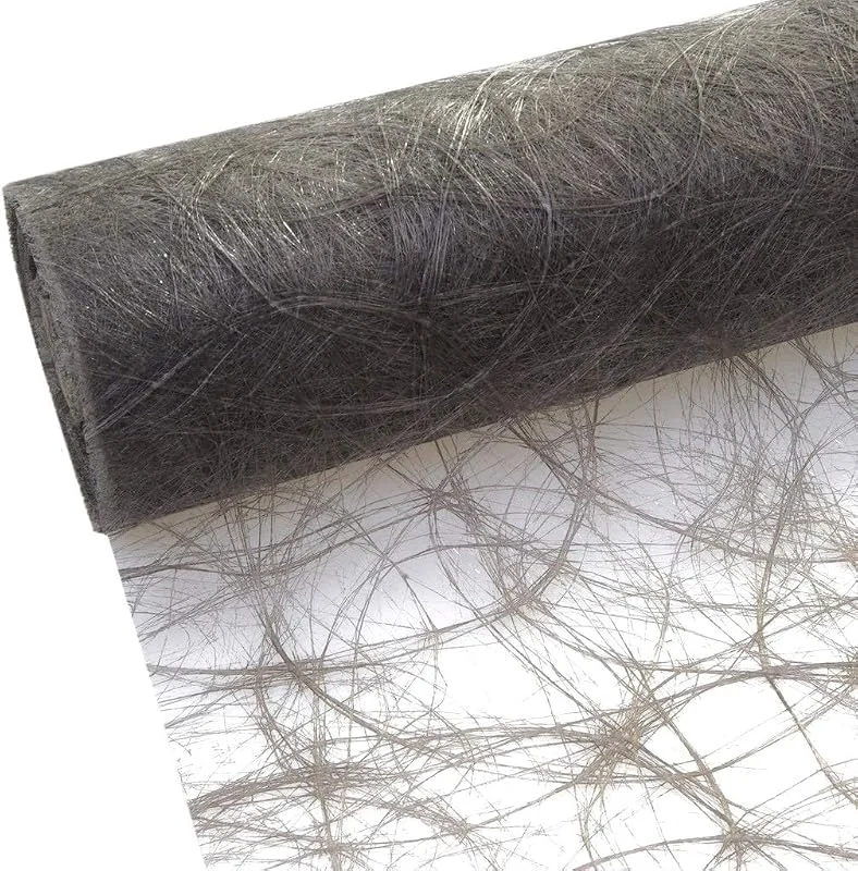 Marke: Deko AS GmbH Sizoweb Tischband - 25 Meter Rolle + 100 Deko Sterne in Silber Gratis (20cm Breite, Anthrazit, Taupe) — Küche & Haushalt