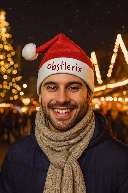 Besuche den Deggelbam-Store Weihnachtsmützen mit lustigen Sprüchen, Weihnachtsmarkt, Christkindelmarkt, Nikolausmütze, Party, Weihnachtsfeier, Firmenfeier, Wunschtext — Weihnachtsmode