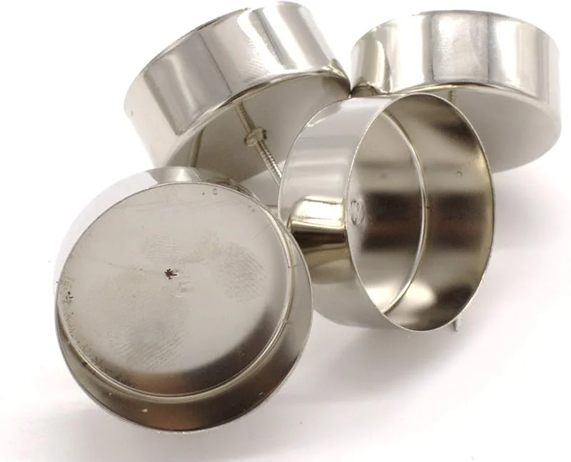 Besuche den DARO DEKO-Store DARO DEKO Teelichthalter Stecker 4 Stück aus Metall in Silber — Advent und Tisch