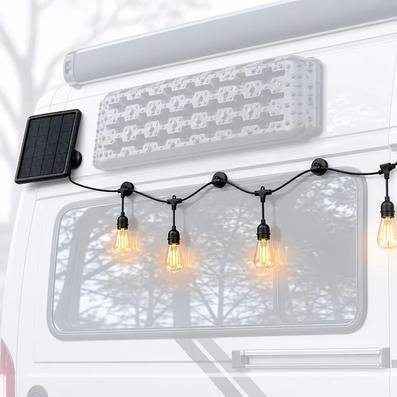 Besuche den Campnetic-Store Campnetic Magnetische Camping LED-Lichterkette mit Solar, 3, 5m — Weihnachtsbeleuchtung