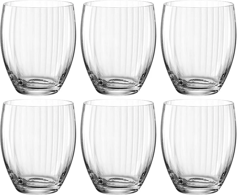 Besuche den LEONARDO HOME-Store LEONARDO HOME Poesia Trinkglas 6er Set, spülmaschinengeeignete Wasser-Gläser, Trink-Becher aus Glas, Saft-Gläser, Getränke-Set, 380 ml, Glas, Klar, 069170 — Wein und Festtafel