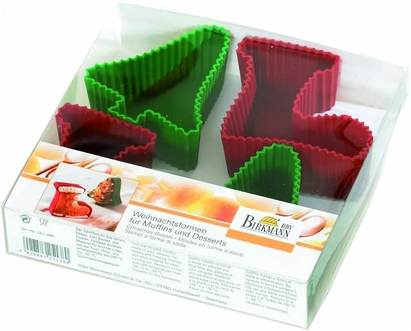 Besuche den RBV Birkmann-Store Birkmann 4 Stück Weihnachts-Formen Silikon für Muffins und Dessert — Weihnachtskueche
