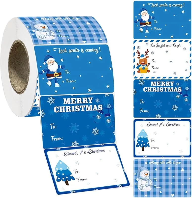 Marke: Generic Weihnachtsetiketten Festliche Etiketten Dekoration Partygeschenke — Geschenkverpackung