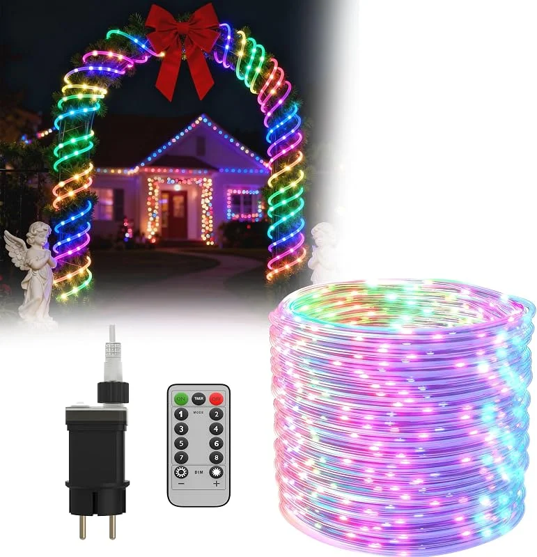 Besuche den UISEBRT-Store UISEBRT LED Lichterschlauch mit Fernbedienung, 80M Bunt 500 LEDS, IP44 — Weihnachtsbeleuchtung