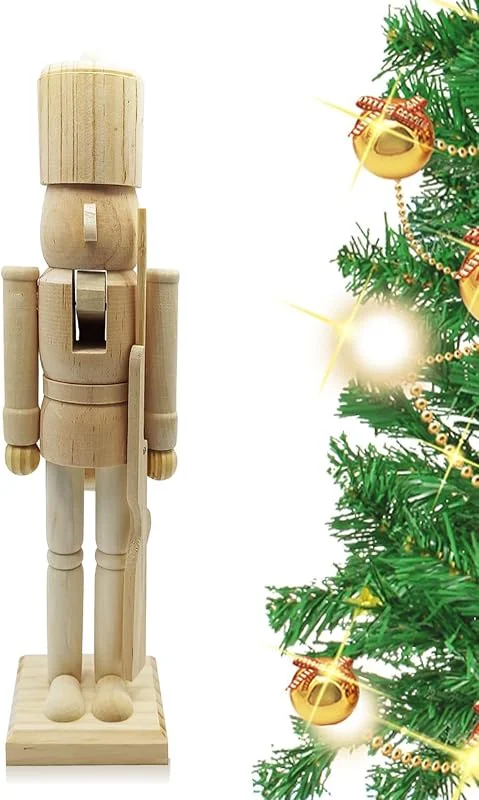 Marke: Generisch Generisch Holz-Nussknacker zum Bemalen DIY Weihnachts — Weihnachtsdeko