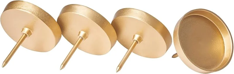 Besuche den Novaliv-Store Novaliv 4X Kerzenpick flach 8, 5cm Gold Aluminium Weihnachtskranz Kerzenständer Adventskranzdeko Kerzenhalter Adventskranz Adventskerzenhalter Kerzenteller zum Stecken rund Kerzenpin — Advent und Tisch