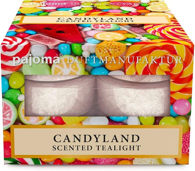 Besuche den pajoma-Store pajoma® Teelichter Duftkerzen, in Polycarbonat Hülle oder im Glas, duftintensiv (Candy Land, Teelichte) — Kerzenlicht Abendessen