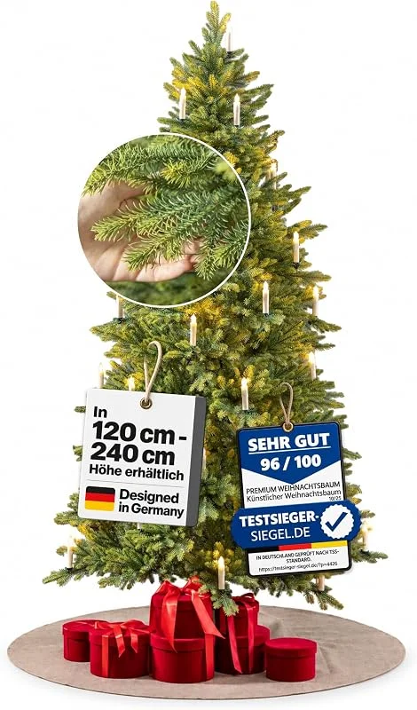 Marke: Premium Weihnachtsbaum Künstlicher Weihnachtsbaum 120 cm „Norwegen“ (mit LED-Kerzen) — Advent und Tisch