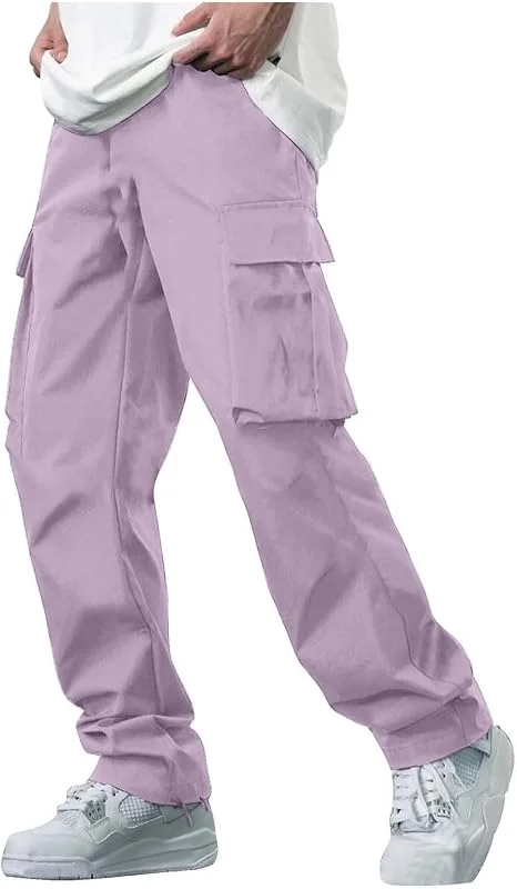 Marke: Generisch Herren Hose Chino Cargo Hose Freizeithose Baumwolle Sporthose Casual Jogginghose Elastische Taille mit Kordelzug Sweatpants Herren mit Taschen Softshell Hose Herren Hosen Cargo Schwarz — Heizkleidung