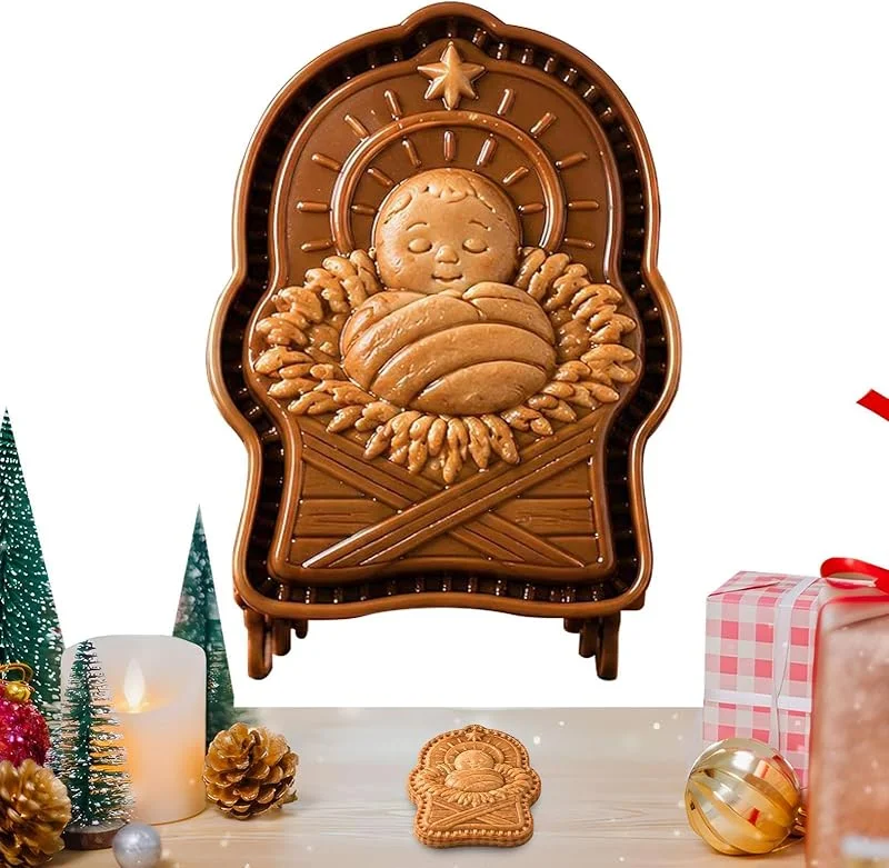 Marke: Generisch Mini-Kuchenformen, Weihnachten, antihaftbeschichtet, Jesus-Krippe — Weihnachtskueche
