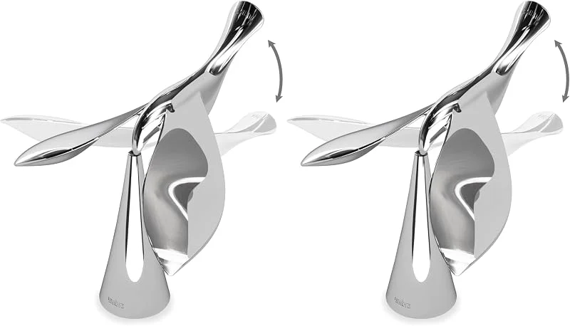 Besuche den Umbra-Store Umbra Tipsy Flaschenöffner, Design Kapselheber zum Öffnen von Kronkorken-Flaschen, Skulpturales Bar Accessoire, Chrom (Packung mit 2) — Wein und Festtafel