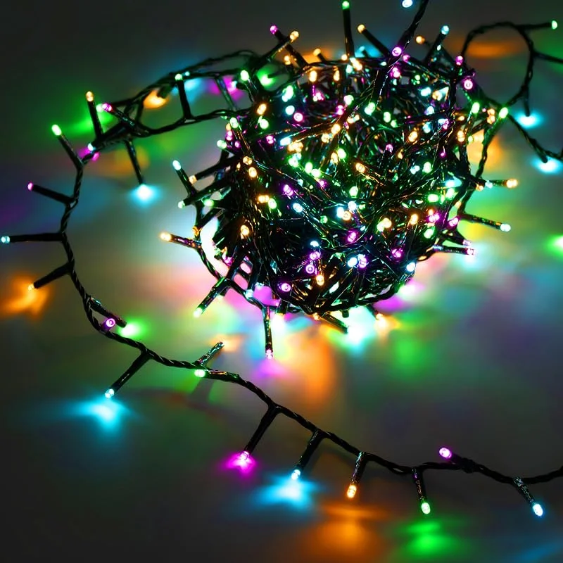 Besuche den Spetebo-Store Spetebo Lichterkette 120 LED 9m, soft bunt, Timer, 8 Leuchtfunktionen — Weihnachtsbeleuchtung