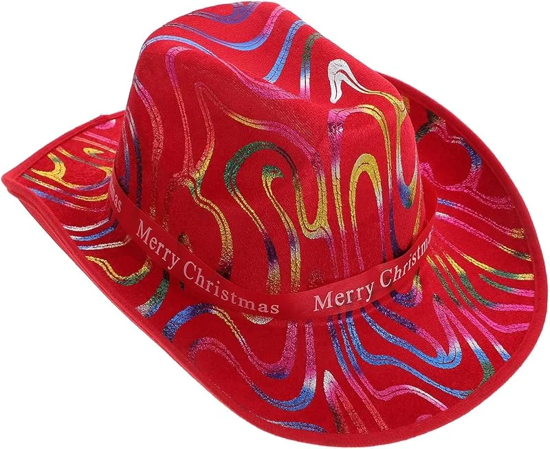 Marke: BESTOYARD BESTOYARD Weihnachts Cowgirlhut Rot, Unisex Weihnachtsmannmütze für Kostüme — Weihnachtsmode