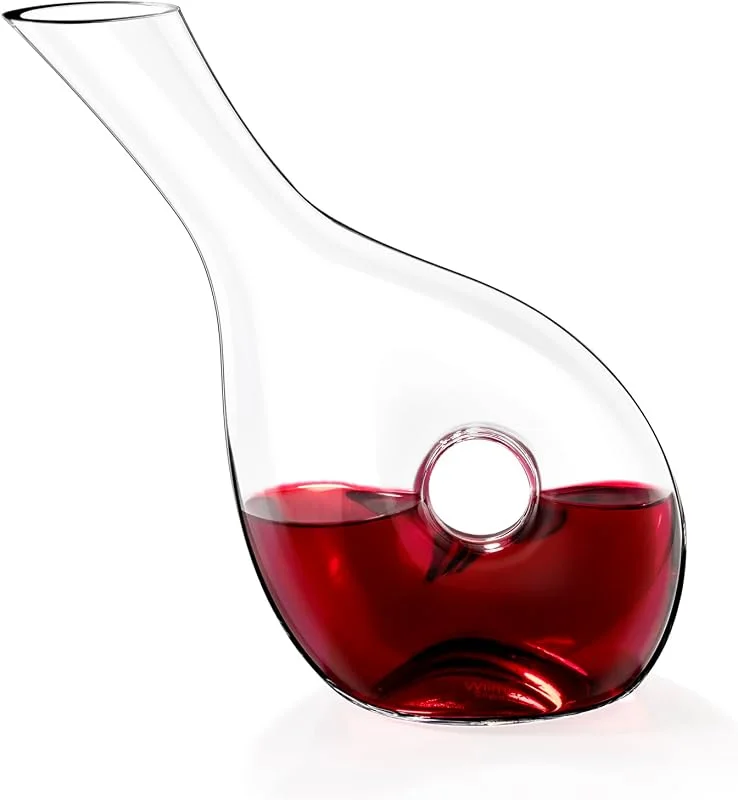 Besuche den Wilmax England-Store Wilmax Rotwein-Dekanter, 1000 ml, Wein-Karaffe aus Glas, Wein-dekantierer, Weinkaraffe, Dekantierkaraffe, Weindekantierer, Glaskaraffe, Weißweingläser — Wein und Festtafel