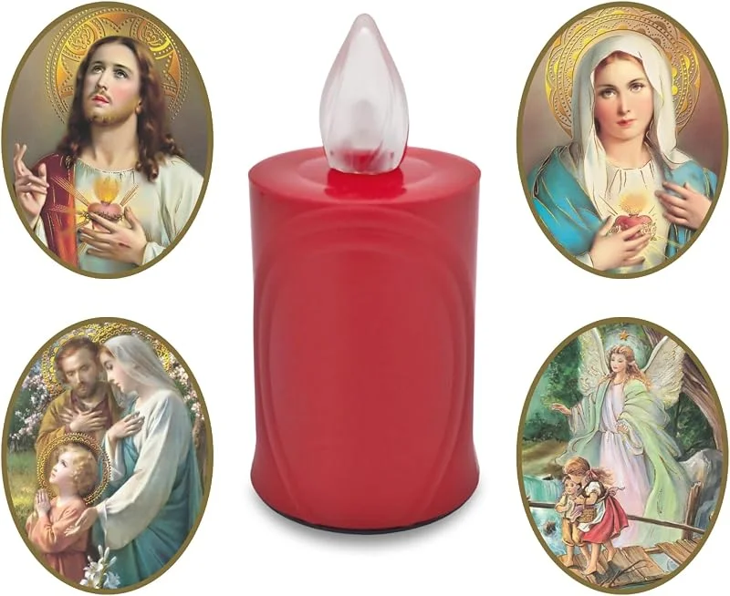 Besuche den AROBA-Store AROBA LED Grabkerze mit Batterie, Personalisierbare Friedhofskerze — Kerzenlicht Abendessen