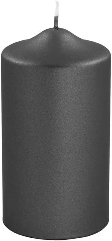 Besuche den Fink-Store FINK Stumpenkerze CANDLE metallic Schwarz Paraffin - H 15 cm, Ø 8 cm — Kerzenlicht Abendessen