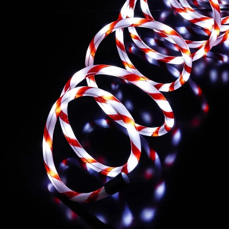 Marke: Haushalt International HI 76643 LED Lichterschlauch 6m flexibel 120LEDs rot-weiss 230V — Weihnachtsbeleuchtung