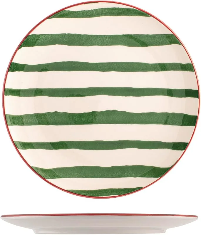 Marke: H&H H&H set 6 piatti piani natalizi Stripe cm 26 — Advent und Tisch