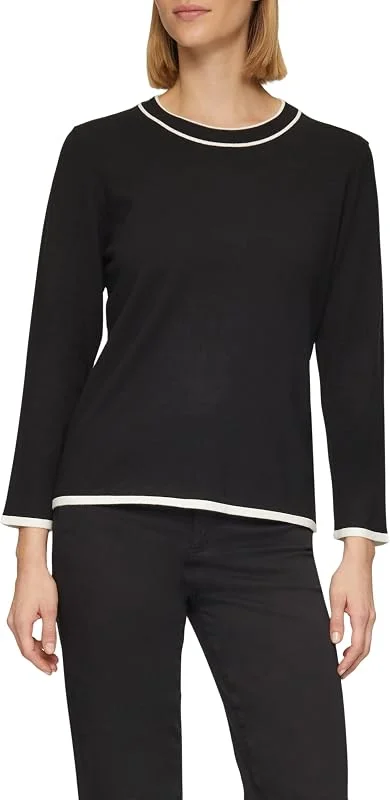 Besuche den s.Oliver BLACK LABEL-Store s.Oliver Black Label 2159951 Kontrast gerippter Pullover für Damen (1 Stück) — Weihnachtsmode