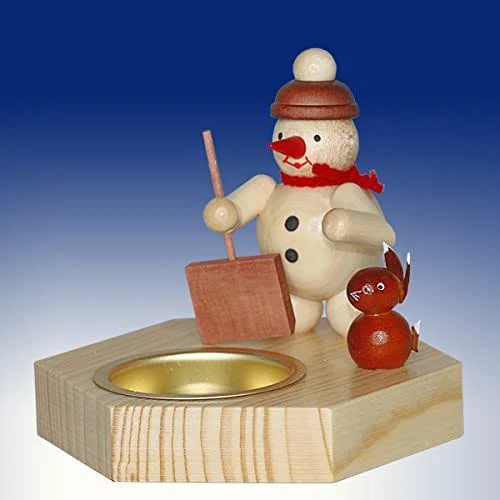Besuche den Rudolphs Schatzkiste-Store Rudolphs Schatzkiste Weihnachtsdekoration Teelichthalter Schneemann mit Schippe und Hase Natur BxHxT 6, 5x7, 5x6, 5cm NEU Weihnachten Kerzensockel Lichthalter Kerzenschmuck Teelicht Tischschmuck — Advent und Tisch