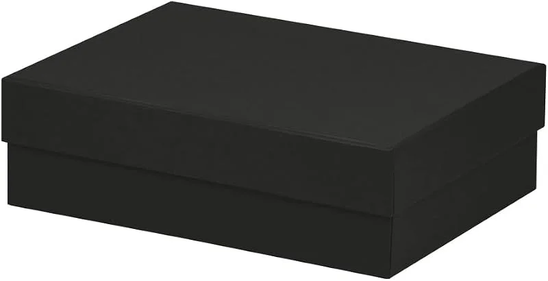 Besuche den Rössler-Store Rössler - Geschenkbox mit Deckel 196x264x80 mm Schwarz — Geschenkverpackung