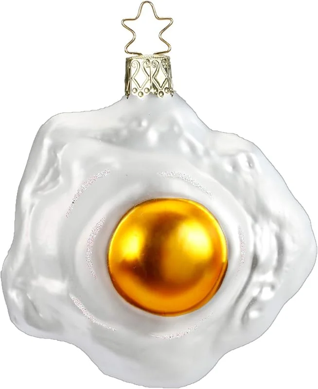 Besuche den Inge-glas-Store Inge-glas - Christbaumschmuck - Baumschmuck - Spiegelei - Größe 8 cm - mundgeblasen — Weihnachtsdeko
