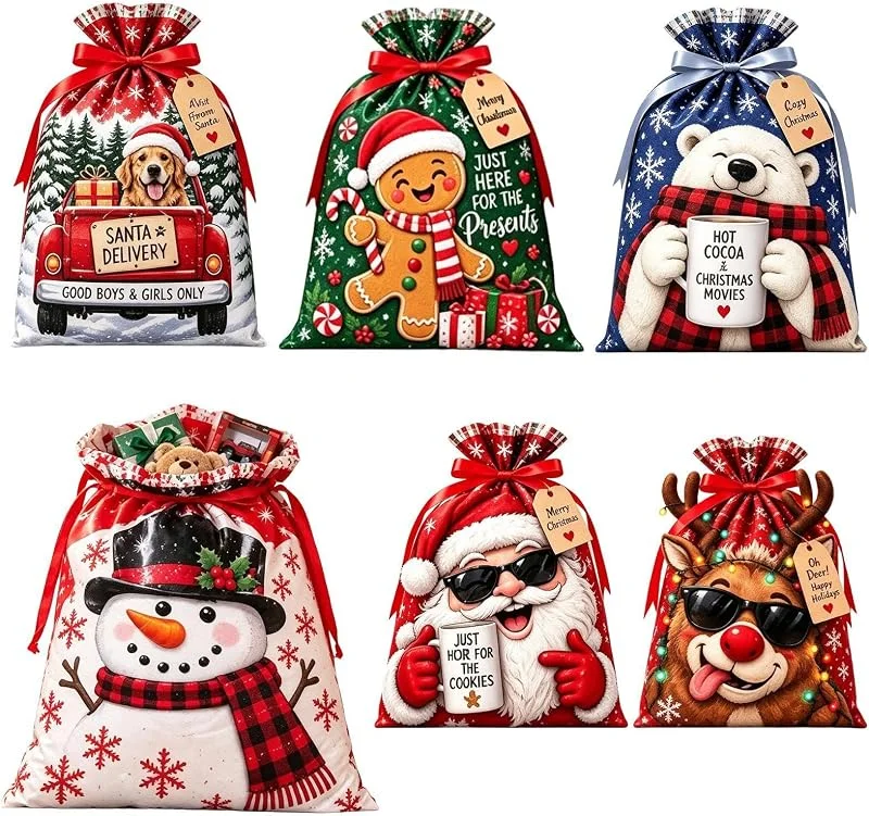 Marke: Generisch Weihnachtliche Wickeltüten, wiederverwendbare Verpackung, Partybeutel mit — Geschenkverpackung