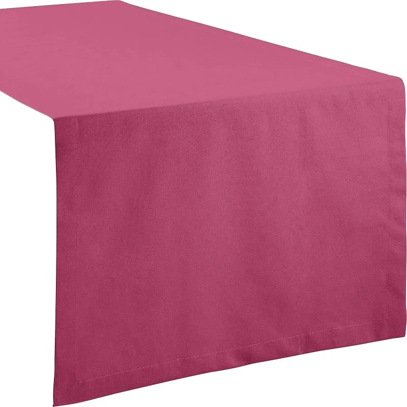 Besuche den REDBEST-Store REDBEST Tischdecke, Tischläufer Uni Seattle, 100% Baumwolle Beere Größe 40x170 cm - Robustes, glattes Gewebe, mit hochwertigem Kuvertsaum — Küche & Haushalt