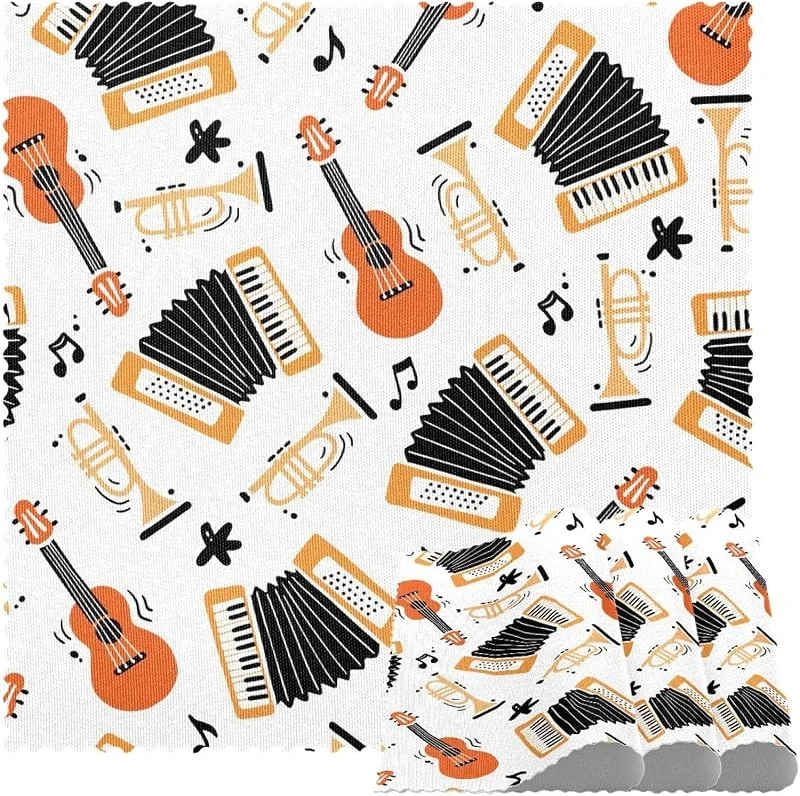 Marke: VAPOKF Akkordeon Trompete Gitarre Instrument Platzsets Set von 1 für Esstisch Waschbar Rutschfest Platzset für Weihnachten Urlaub Geburtstag Party Tisch — Küche & Haushalt