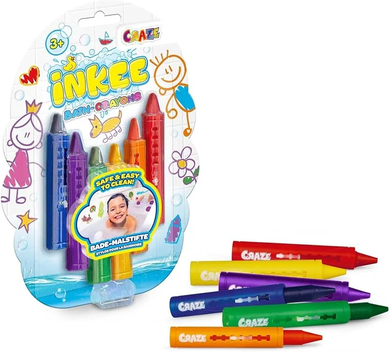Besuche den INKEE-Store INKEE 6x Bath Crayons - Badewannenstifte für Kinder & Badestifte - 6 Farben — Advent und Tisch