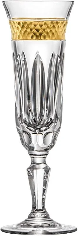 Marke: ARNSTADT KRISTALL ARNSTADT KRISTALL Sektglas Bloom Gold (21, 7 cm) - Kristallglas mundgeblasen · von Hand geschliffen · Handmade in Germany · inkl. 24 Karat Goldrand — Wein und Festtafel