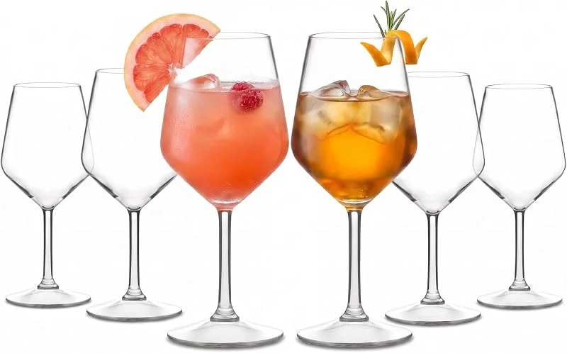 Besuche den skaza Exceeding Expectations.-Store Skaza Weingläser Kunststoff, 6er Set, Tritan, 400 ml, Transparent — Wein und Festtafel
