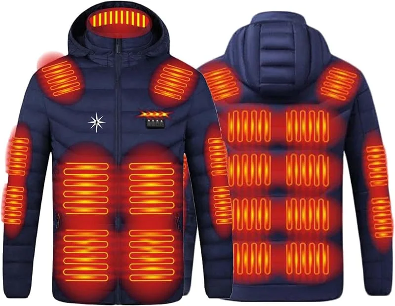 Marke: Battnot Heizjacke Herren Damen Beheizbare Jacke mit Heizung USB Elektrische Beheizte Jacke mit 21 Heizzonen Winterjacke Beheizbare Weste Pufferjacke Heizmantel Funktionsjacke Outdoorjacke Wintermantel — Heizkleidung