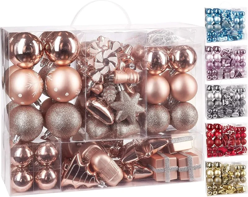 Besuche den BRUBAKER-Store BRUBAKER 77-teiliges Set Weihnachtskugeln Christbaumschmuck — Weihnachtsdeko