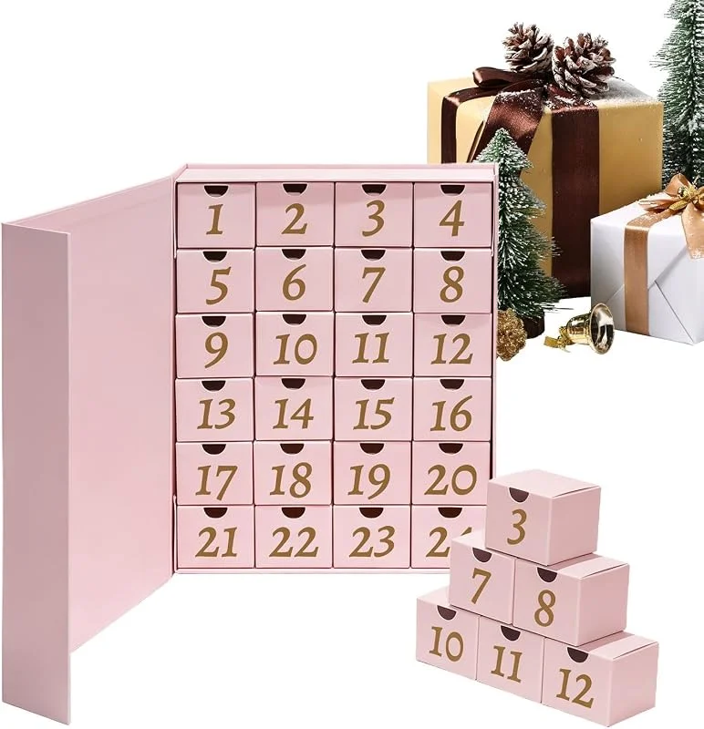 Marke: Generisch Weihnachts-Adventskalender 24 Tage Nachfüllbar Leer DIY Wiederverwendbar — Advent und Tisch