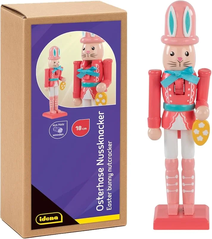 Besuche den Idena-Store Idena Deko Nussknacker Figur als Osterhase in Rot, ca. 18 cm — Weihnachtsdeko
