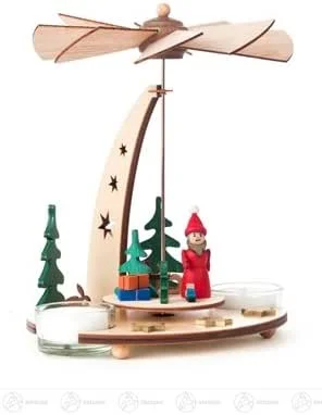 Besuche den Rudolphs Schatzkiste-Store Rudolphs Schatzkiste Pyramide mit Weihnachtsmann, für Teelichte Breite x Höhe x Tiefe 16 cmx19 cmx14, 5 cm NEU Erzgebirge Tischpyramide Weihnachtspyramide — Weihnachtsdeko