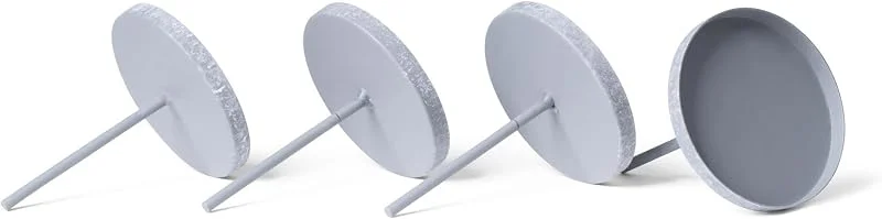 Besuche den Novaliv-Store Novaliv 4X Kerzenpick Flach 8 cm GRAU Kerzenhalter für Adventskranz Kerzenpin Weihnachtskranz — Advent und Tisch