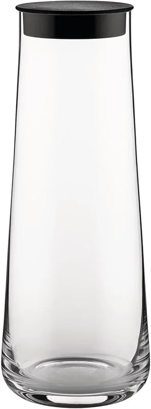 Eugenia Alessi NF09, 3100 - Design-Karaffe mit Verschluß aus Silikon, Minimalistische Ästhetik, aus Kristallglas, 110 cl — Wein und Festtafel