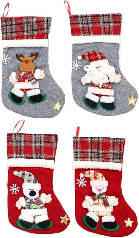 Marke: Generic Rote Weihnachtsstrümpfe 3D Rentier Heimdekoration — Weihnachtsdeko