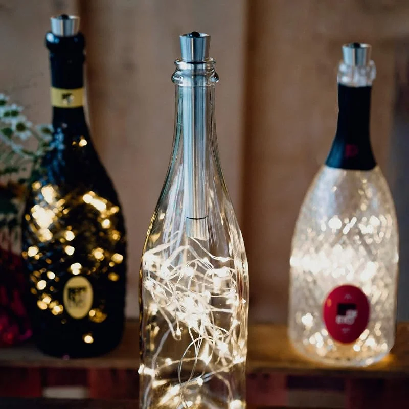 Besuche den hellum-Store hellum LED Flaschen Lichterkette, Timer & Batterie (2xAAA) warmweiß 30 LED — Weihnachtsbeleuchtung