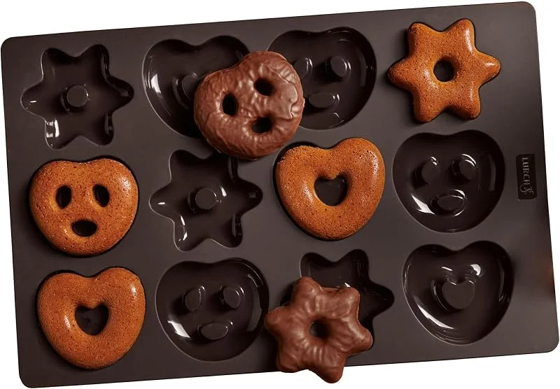 Besuche den Lurch-Store Lurch Mini Lebkuchen Silikonbackform für Brezeln, Herzen, Sterne, antihaftende Backform aus Silikon mit 15 Jahre Garantie — Weihnachtskueche