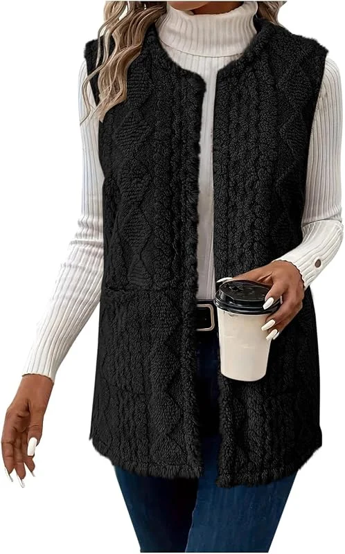 Marke: LKDKEJI Fleeceweste Damen äRmellose Teddy Weste Warm Teddyjacke Outdoor Fleecejacke — Heizkleidung