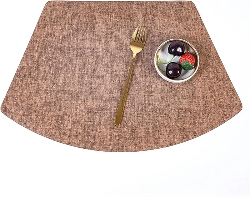 Besuche den Epinki-Store Epinki Tischsets Platzsets Modern Sektor, 2er Set PU Leder Platzmatten Modern Gewebt Muster Hitzebeständige, Tischuntersetzer Boho Dunkel Braun für Küche Hotel, 31.5x48CM — Küche & Haushalt