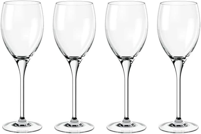 Villeroy & Boch – Maxima Weißweinglas Set 4 teilig Klar, Spülmaschinenfest, Weingläser für Weisswein, Gläser für Wein, Außergewöhnliche Gläser, Kristallglas — Wein und Festtafel