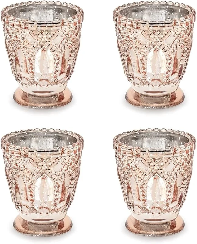 Besuche den PartyDeco-Store PartyDeco Rose Gold Kerzenstand 8cm 4 Stück. Dekoration Tischdekoration Hochzeit Hausdekoration Homedecor — Kerzenlicht Abendessen